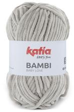 Katia Bambi - 344 lichtgrijs - Chenille Garen, Hobby en Vrije tijd, Ophalen of Verzenden, Nieuw