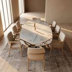 Blue Roma Kwartsiet Eetkamertafel  Deens Ovaal 240x100, Huis en Inrichting, Tafels | Eettafels, Nieuw