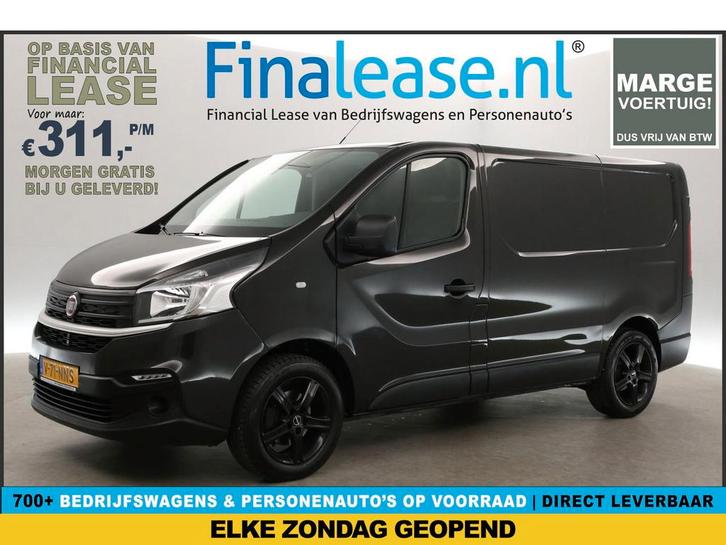 Fiat Talento 1.6 MJ L1H1 MARGE Airco 3 Persoons Trekhaak, Auto's, Bestelauto's, Lease, Handgeschakeld, Diesel, Fiat, Zwart, Verzenden
