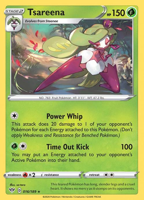 Tsareena 016/189 Darkness Ablaze, Hobby en Vrije tijd, Verzamelkaartspellen | Pokémon, Losse kaart, Nieuw, Foil, Ophalen of Verzenden