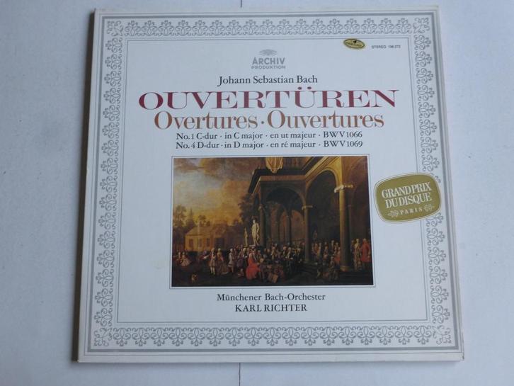 Bach - Ouverturen / Karl Richter (LP), Cd's en Dvd's, Vinyl | Klassiek, Zo goed als nieuw, Verzenden