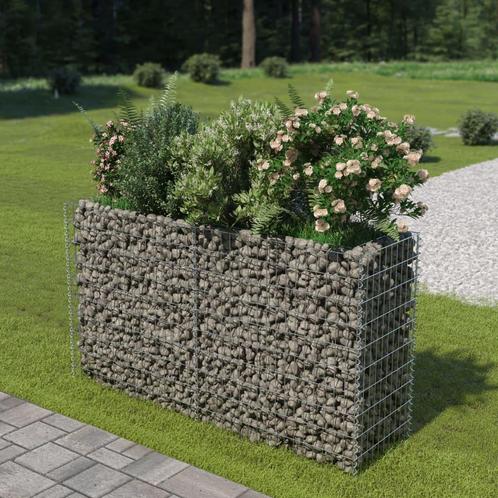 vidaXL Gabion plantenbak verhoogd 180x50x100 cm, Tuin en Terras, Bloembakken en Plantenbakken, 100 cm of meer, Nieuw, Metaal, 60 cm of meer
