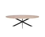 Eiken eettafel Ferris | Ovaal 210 cm | Naturel, Huis en Inrichting, Ophalen of Verzenden, Nieuw