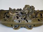 Grote zware florale bloembak Cache-pot - Bloempot - Koper