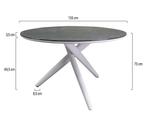 New Valley dining tuintafel rond 120 cm wit, Ophalen of Verzenden, Nieuw, Aluminium