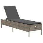 Grijs Ligbed - Comfortabel & Nieuwstaat | Retourdeal, Tuin en Terras, Ophalen of Verzenden, Nieuw, Rotan, Verstelbaar