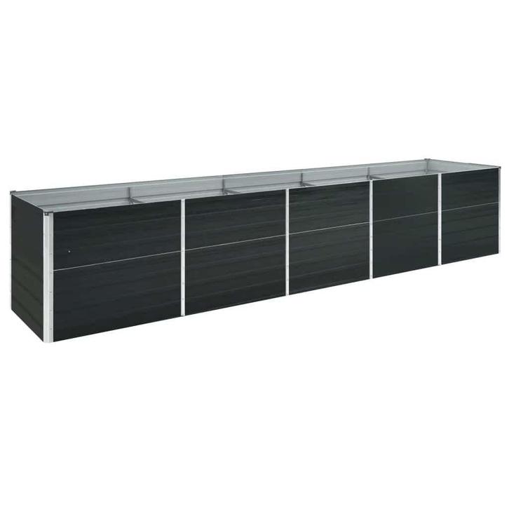 Bloembak 400x80x77cm antraciet | retourdeal | 35%, Tuin en Terras, Bloembakken en Plantenbakken, 60 cm of meer, 100 cm of meer