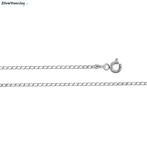 Zilveren fijne lange gourmet schakel ketting 45 cm 1.5mm, Verzenden, Nieuw, Zilver