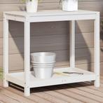 vidaXL Oppottafel met schap 82,5x50x75 cm massief grenenhout, Tuin en Terras, Verzenden, Nieuw