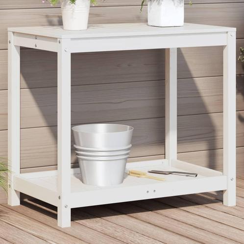 vidaXL Oppottafel met schap 82,5x50x75 cm massief grenenhout, Tuin en Terras, Overige Tuin en Terras, Nieuw, Verzenden