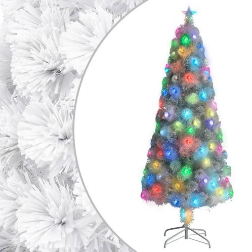 vidaXL Kunstkerstboom met verlichting 240 cm glasvezel wit, Diversen, Kerst, Nieuw, Verzenden