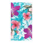 Strandlaken Hibiscus Blue 100x180 cm, Huis en Inrichting, Verzenden, Nieuw