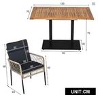 Tuin Eettafelset 5-delig – Acaciahout en Polyrattan 4p, Tuin en Terras, Verzenden, Nieuw
