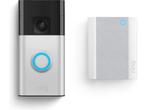 Ring Battery Video Doorbell Zilver met Chime (2nd Gen) -, Verzenden, Zo goed als nieuw