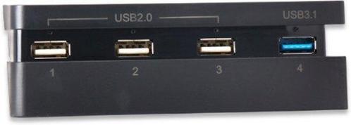 4 Poorts USB Hub PS4 Slim - Third Party PS4 Morgen in huis!, Spelcomputers en Games, Spelcomputers | Sony PlayStation Consoles | Accessoires
