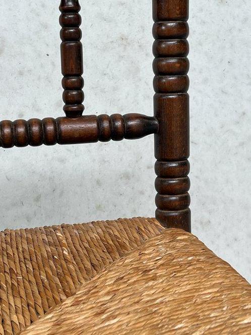 Stoel - Eik, Riet - Bobbin hoekstoel, Antiek en Kunst, Curiosa en Brocante