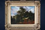 Hollandse School (XIX) - Boslandschap met Watermolen en