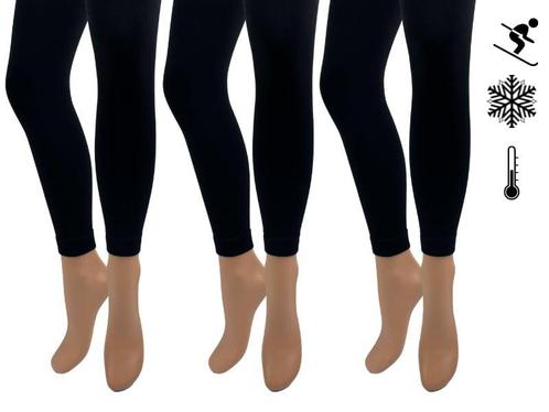 3 stuks Thermo leggings - Zwart, Kleding | Dames, Leggings, Maillots en Panty's, Verzenden
