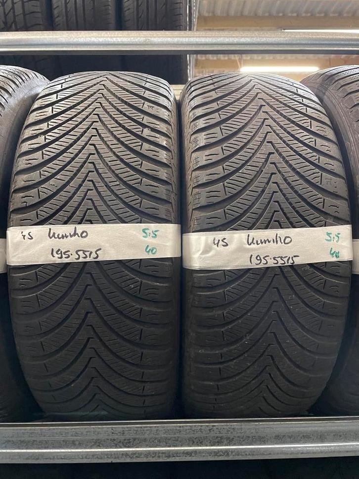 195-55-15 Kumho ALL SEASON 5.5mm Incl Montage 195 55 15, Auto-onderdelen, Banden en Velgen, 15 inch, All Season, 195 mm, Personenwagen