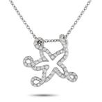 Dior - Halsketting - 18 karaat Witgoud, 18K witgouden 0,65ct