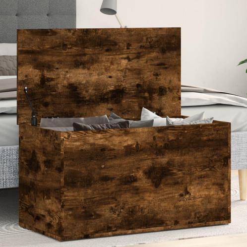 vidaXL Opbergkist 84x42x46 cm bewerkt hout gerookt, Huis en Inrichting, Woonaccessoires | Kisten, Nieuw, Verzenden