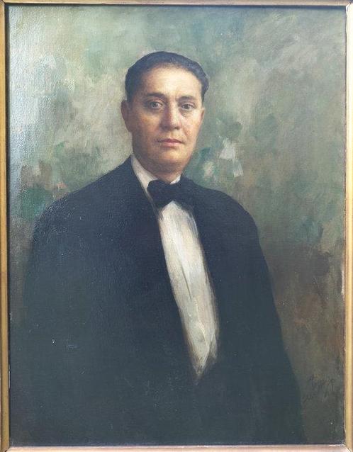Rinaldo Agazzi (1857-1939) - Notabile bergamasco, Antiek en Kunst, Kunst | Schilderijen | Klassiek
