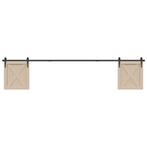 vidaXL Ophangset voor schuifdeur 244 cm koolstofstaal, Doe-het-zelf en Verbouw, Verzenden, Nieuw