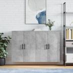 vidaXL Hangkasten 2 st 69,5x34x90 cm betongrijs, Huis en Inrichting, Verzenden, Nieuw, 50 tot 100 cm, Minder dan 100 cm