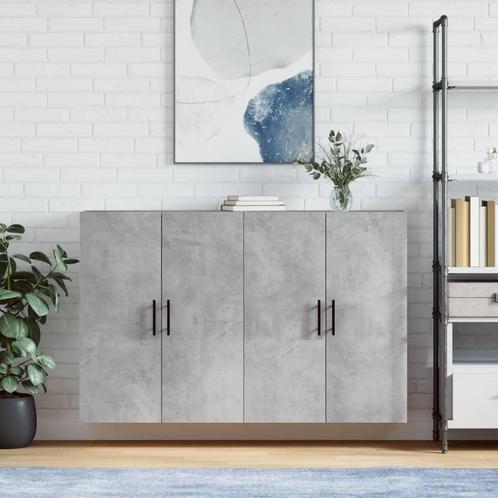 vidaXL Hangkasten 2 st 69,5x34x90 cm betongrijs, Huis en Inrichting, Kasten | Buffetkasten, 25 tot 50 cm, Nieuw, Overige houtsoorten