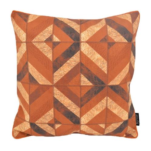 Stripe Patchwork #3 | 45 x 45 cm | Kussenhoes | PU Leder, Huis en Inrichting, Woonaccessoires | Kussens, Verzenden
