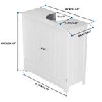 Witte Onder-Wastafelkast –Badkamerkast met 2 Deuren en Plank, Huis en Inrichting, Verzenden, Nieuw