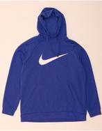 NIKE Mens Dri Fit Graphic Hoodie Jumper Large Purple Cotton, Verzenden, Nieuw