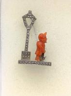 Zonder minimumprijs - Broche Zilver, corallo cerasuolo