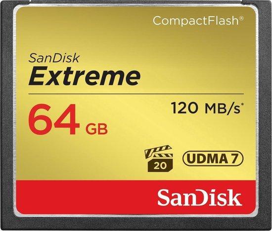 Sandisk - Extreme CF 120MB/s 64 GB, Computers en Software, USB Sticks, Verzenden