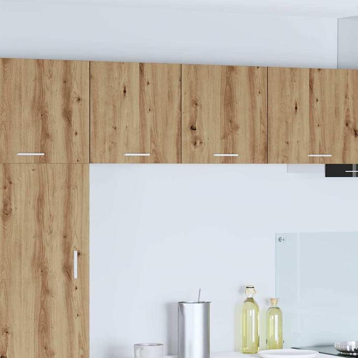 vidaXL Hangkast Riga Ambachtelijke Eik en Wit 40 x 31 x 40, Huis en Inrichting, Keuken | Keukenelementen, Bruin, Nieuw, Verzenden