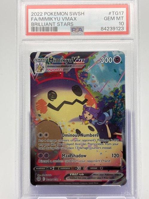 Pokémon - 1 Graded card - Brilliant Stars - Mimikyu Vmax -, Hobby en Vrije tijd, Verzamelkaartspellen | Pokémon