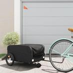 vidaXL Fietstrailer 45 kg ijzer zwart, Fietsen en Brommers, Fietsaccessoires | Aanhangers en Karren, Verzenden, Nieuw