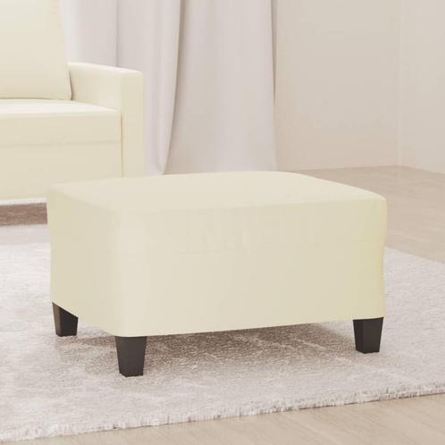vidaXL Voetenbank 70x55x41 cm kunstleer crèmekleurig, Huis en Inrichting, Banken | Voetenbanken en Poefen, Nieuw, Verzenden