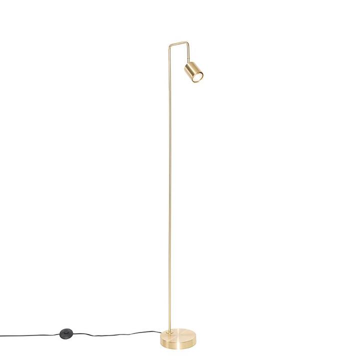Moderne vloerlamp messing verstelbaar - Java, Huis en Inrichting, Lampen | Vloerlampen, Nieuw, Overige materialen, 100 tot 150 cm