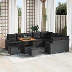 vidaXL Tuin Sofa Set 12 pcs Zwart poly rattan, Verzenden, Nieuw
