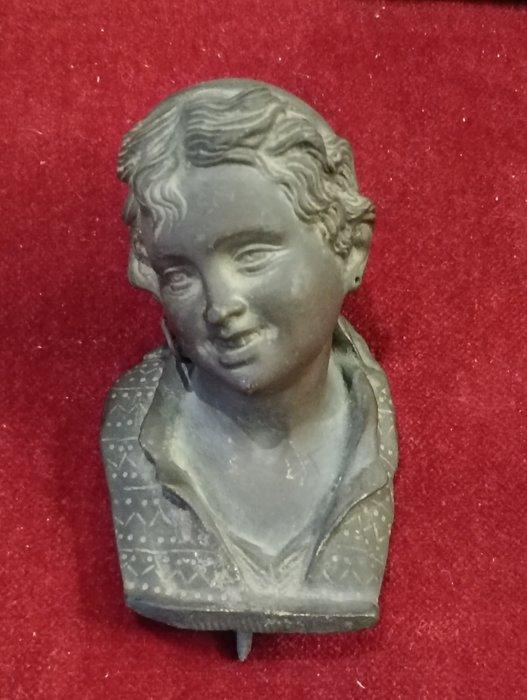 Beeld, Busto Fanciullo - 14 cm - Brons, Antiek en Kunst, Antiek | Keramiek en Aardewerk