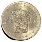 Nederlandse Antillen zilveren Rijksdaalder Juliana 1964, Postzegels en Munten, Munten | Nederland, Zilver, Losse munt, Verzenden