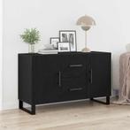 vidaXL Dressoir met lade Zwart eiken 100 x 36 x 60 cm, Huis en Inrichting, Verzenden, Nieuw, Overige houtsoorten, 100 tot 150 cm