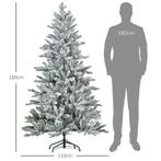 Kerstboom 180 Cm, Besneeuwd, Brandvertragend, Metalen Voet,, Diversen, Kerst, Verzenden, Nieuw