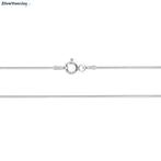 Zilveren slang ketting 45 cm 0.9 mm breed, Verzenden, Nieuw, Zilver