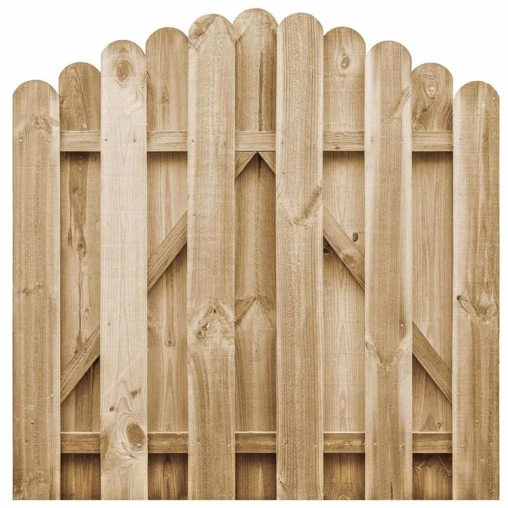 Houten Tuinpoort Grenen Gebogen 100 × 100 cm, Tuin en Terras, Tuinpoorten, Nieuw, Verzenden