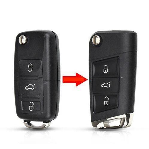 Volkswagen klapsleutel behuizing 3 knoppen ombouw set, Auto-onderdelen, Overige Auto-onderdelen, Verzenden