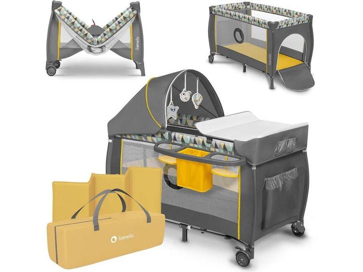 Lionelo Sven Plus 2in1 Reisbed - Campingbedje met Commode en, Caravans en Kamperen, Kampeermeubelen, Zo goed als nieuw, Verzenden