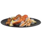 GGM Gastro | (6 stuks) Bord - NERO - Melamine - Ø 420mm |, Verzenden, Nieuw, Effen, Bord(en)