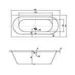 Ligbad Inbouw Aquasplash Puerto 180x80x50 Acryl Mat Wit, Ophalen of Verzenden, Nieuw